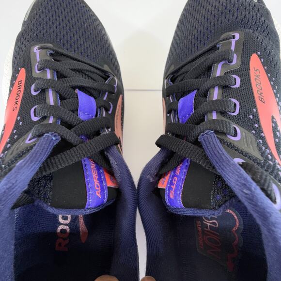 Brooks Adrenaline GTS 22 Sneaker Women 7.5 Wide DQ Blue Orange Lace Up Running - Picture 11 of 13